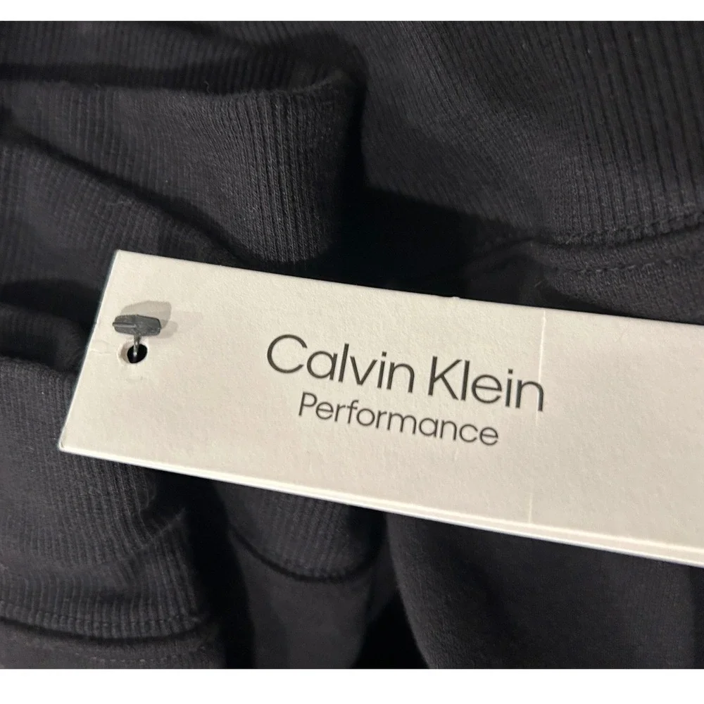 Calvin Klein Performance Womens Black Logo Crewneck Sweatshirt Pullover Top XXL - Picture 7 of 8
